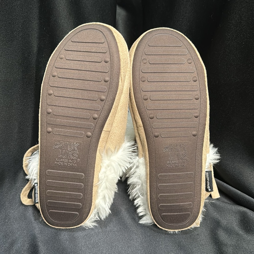 Muk Luks ivory tonal fur wrap boots - Picture 5 of 6